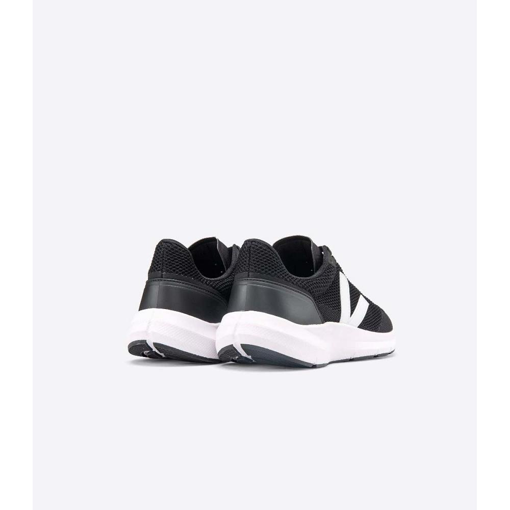 Veja MARLIN V-KNIT Men's Running Shoes Black/White | NZ 141WNB